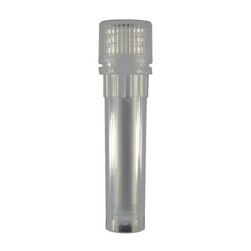 Screw cap tubes and caps with O-rings, self-standing size 2.0&#160;mL, clear, pkg of 8x500caps/cs