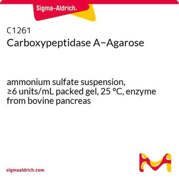 Carboxypeptidase&#160;A&#8722;Agarose ammonium sulfate suspension, &#8805;6&#160;units/mL packed gel, 25&#160;°C, enzyme from bovine pancreas