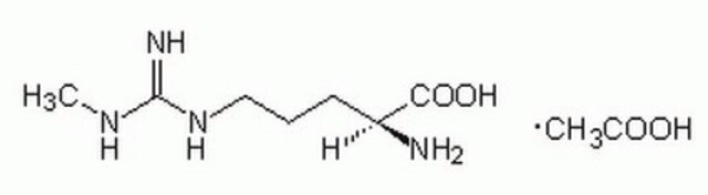 NG-Monomethyl-L-arginine, Monoacetate Salt Cell permeable. L-Arginine analog that acts as a competitive inhibitor of all three isoforms of NOS.