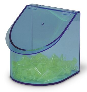 Single Compartment Benchtop Dispensing Bin blue