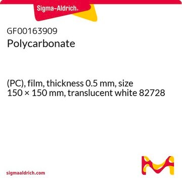Polycarbonate (PC), film, thickness 0.5&#160;mm, size 150 × 150&#160;mm, translucent white 82728