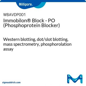 Immobilon&#174; Block - PO (Phosphoprotein Blocker) Western blotting, dot/slot blotting, mass spectrometry, phosphorolation assay