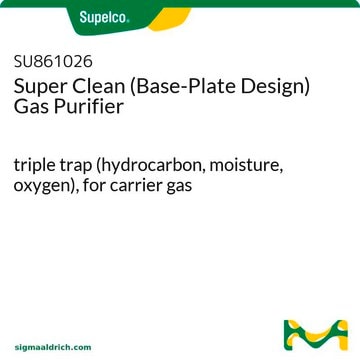 Super Clean (Base-Plate Design) Gas Purifier triple trap (hydrocarbon, moisture, oxygen), for carrier gas