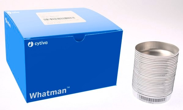 Whatman&#174; glass microfiber filters, Grade 934-AH&#174; RTU circles, diam. 90&#160;mm, barcoded aluminium pan