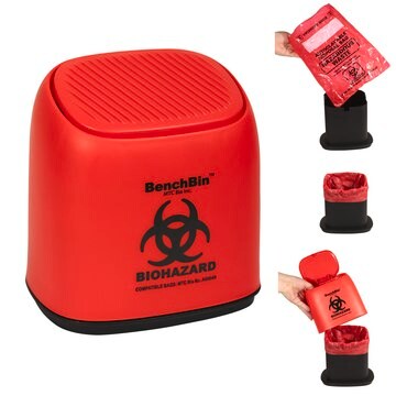 MTC&#8482; Bio BenchBin&#8482; starter Set includes: BenchBin&#8482; &amp; 400 red autoclave/biohazard bags