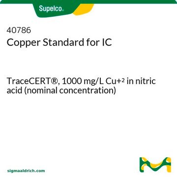 Copper Standard for IC TraceCERT&#174;, 1000&#160;mg/L Cu+2 in nitric acid (nominal concentration)