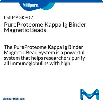 PureProteome Kappa Ig Binder Magnetic Beads The PureProteome Kappa Ig Binder Magnetic Bead System is a powerful system that helps researchers purify all Immunoglobulins with high specificity.