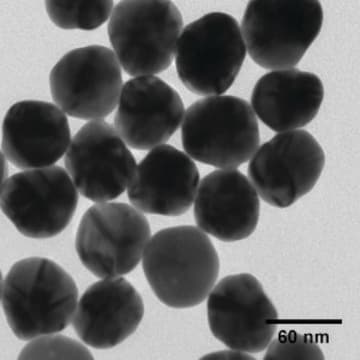 Silver, dispersion nanoparticles, 60&#160;nm particle size (TEM), 0.02&#160;mg/mL in aqueous buffer, contains sodium citrate as stabilizer