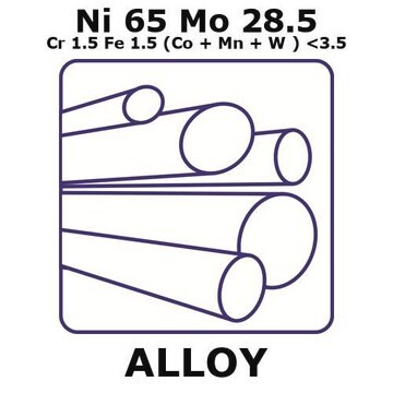 Hastelloy&#174; B-3 alloy, Ni65Mo28.5Cr1.5Fe1.5(Co+Mn+W)3.5max 1000mm rod, 5.5mm diameter, annealed