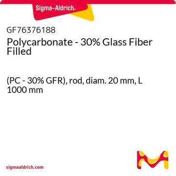 Polycarbonate - 30% Glass Fiber Filled (PC - 30% GFR), rod, diam. 20&#160;mm, L 1000&#160;mm