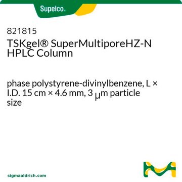 TSKgel&#174; SuperMultiporeHZ-N HPLC Column phase polystyrene-divinylbenzene, L × I.D. 15&#160;cm × 4.6&#160;mm, 3&#160;&#956;m particle size