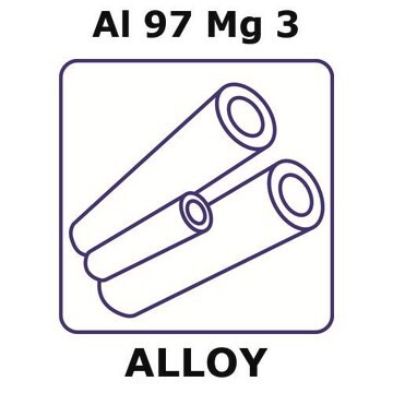 Aluminum-magnesium alloy, Al97Mg3 100mm tube, 0.75mm outside diameter, 0.1mm wall thickness, 0.55mm inside diameter, as drawn