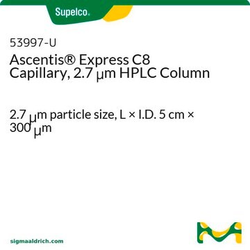 Ascentis&#174; Express C8 Capillary, 2.7 &#956;m HPLC Column 2.7&#160;&#956;m particle size, L × I.D. 5&#160;cm × 300&#160;&#956;m