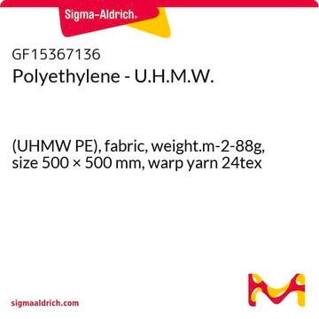 Polyethylene - U.H.M.W. (UHMW PE), fabric, weight.m-2-88g, size 500 × 500&#160;mm, warp yarn 24tex