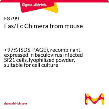 Fas/Fc Chimera from mouse &gt;97% (SDS-PAGE), recombinant, expressed in baculovirus infected Sf21 cells, lyophilized powder, suitable for cell culture