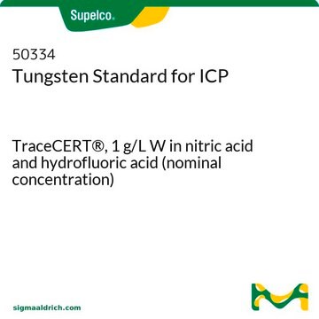 Tungsten Standard for ICP TraceCERT&#174;, 1&#160;g/L W in nitric acid and hydrofluoric acid (nominal concentration)