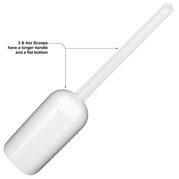 SP Bel-Art&#174; Sterileware&#8482; Sampling Scoop with Handle white polystyrene, nominal capacity 125&#160;mL (4&#160;oz), sterile, pack of 10&#160;ea (individually wrapped)