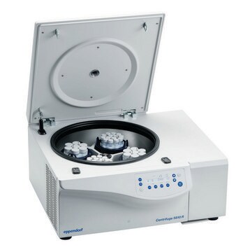 Eppendorf&#174; Centrifuge 5810/5810R 5810R, refrigerated, with rotor A-4-62 with adapters for 13/16 mm round-bottom tubes, keypad, AC/DC input 120 V, 50/60 Hz, US 3-pin plug (US)