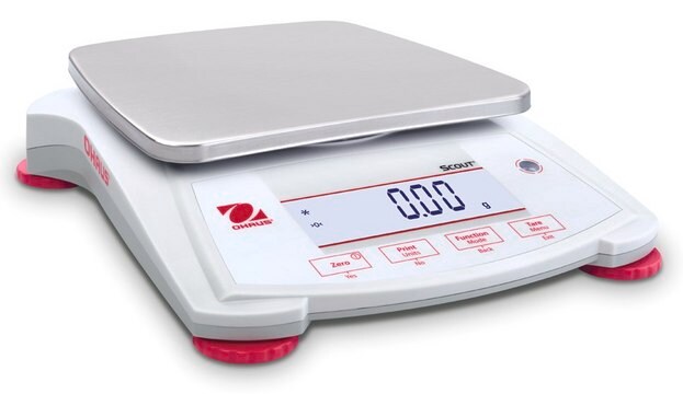 Ohaus&#174; Scout&#174; Portable Balance Model SPX1202, weighing capacity 1200&#160;g, resolution: 0.01&#160;g, AC/DC input 110 V, US 3-pin plug (North America)