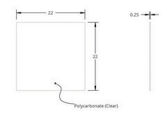 Grace Bio-Labs HybriSlip&#8482; hybridization cover L × W × thickness 22&#160;mm × 22&#160;mm × 0.25&#160;mm, pkg of 1000&#160;ea