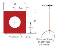 Grace Bio-Labs Press-To-Seal silicone isolator, No PSA wells, 1 (Round, 13mm diameter, 0.5mm depth)