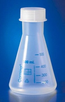 Corning&#174; narrow mouth Erlenmeyer flask, reusable capacity 50&#160;mL, polymethylpentene, with GL-40 PP screw cap