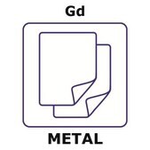 Gadolinium foil, thickness 0.05&#160;mm, size 50 × 50&#160;mm, purity 99%