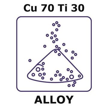 Copper-titanium alloy, Cu70Ti30 powder, 45micron max. particle size, alloy pre-cursor, 50g