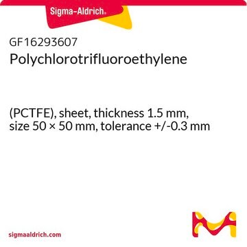 Polychlorotrifluoroethylene (PCTFE), sheet, thickness 1.5&#160;mm, size 50 × 50&#160;mm, tolerance +/-0.3 mm