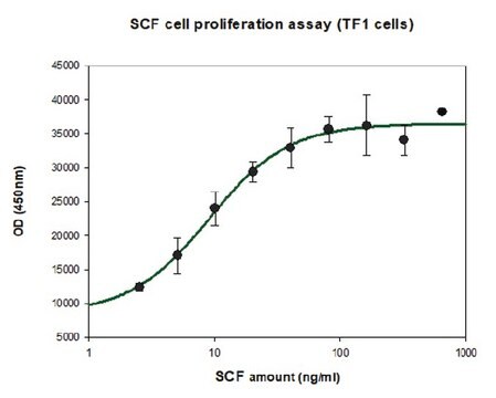 Stem Cell Factor human SCF, recombinant, expressed in HEK 293 cells, suitable for cell culture