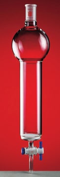 Synthware&#8482; chromatography column with reservoir, coarse fritted disc and PTFE stopcock 1000 mL, top joint: ST/NS 24/40, I.D. × L 73.0&#160;mm × 610&#160;mm, coarse fritted disc and PTFE stopcock