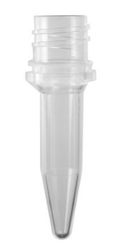 Screw cap tubes without caps, conical bottom size 0.5&#160;mL, clear, pkg of 8x500caps/cs