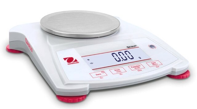 Ohaus&#174; Scout&#174; Portable Balance Model SPX222, weighing capacity 220&#160;g, resolution: 0.01&#160;g, AC/DC input 110 V, US 3-pin plug (North America)