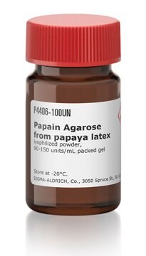 Papain Agarose from papaya latex lyophilized powder, 90-150&#160;units/mL packed gel