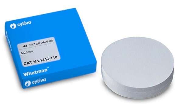 Whatman&#174; quantitative filter paper, ashless, Grade 43 circles, diam. 90&#160;mm, pack of 100