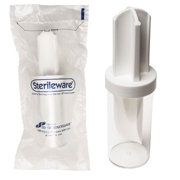 SP Bel-Art&#174; Sterileware&#8482; Samplit Scoop and Container System white polystyrene, nominal capacity 190&#160;mL (6.5&#160;oz), sterile, pack of 25&#160;ea (individually wrapped)