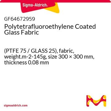 Polytetrafluoroethylene Coated Glass Fabric (PTFE 75 / GLASS 25), fabric, weight.m-2-145g, size 300 × 300&#160;mm, thickness 0.08&#160;mm