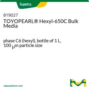 TOYOPEARL&#174; Hexyl-650C Bulk Media bottle of 1&#160;L, phase C6 (hexyl), 100&#160;&#956;m particle size