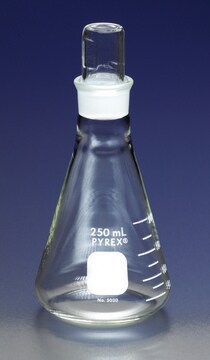 Pyrex&#174; narrow-mouth Erlenmeyer flask with ST stopper capacity 125&#160;mL