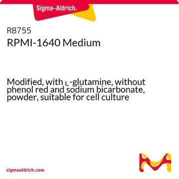 RPMI-1640 Medium Modified, with L-glutamine, without phenol red and sodium bicarbonate, powder, suitable for cell culture