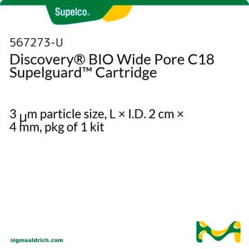 Discovery&#174; BIO Wide Pore C18 Supelguard Cartridge 3&#160;&#956;m particle size, L × I.D. 2&#160;cm × 4&#160;mm, pkg of 1&#160;kit