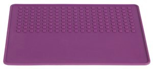 Reversable Silicone lab mat One gridded side, L × W × thickness 14.9&#160;in. × 12&#160;in. × 0.1&#160;in., purple