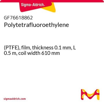 Polytetrafluoroethylene (PTFE), film, thickness 0.1&#160;mm, L 0.5&#160;m, coil width 610&#160;mm