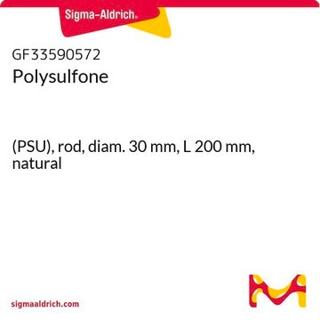 Polysulfone (PSU), rod, diam. 30&#160;mm, L 200&#160;mm, natural