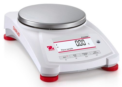 Ohaus&#174; Pioneer&#174; Precision Balance Model PX3202, weighing capacity 3200&#160;g, resolution: 0.01&#160;g, AC/DC input 230 V, universal plug set