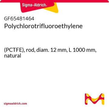 Polychlorotrifluoroethylene (PCTFE), rod, diam. 12&#160;mm, L 1000&#160;mm, natural