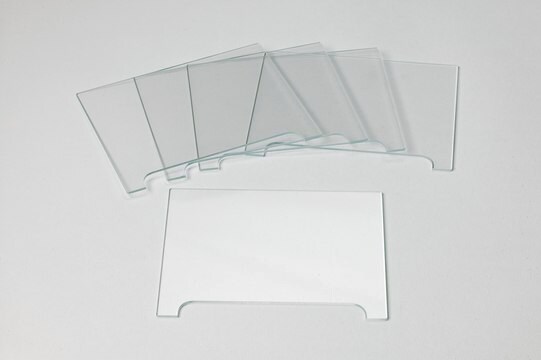 GE glass plate notched, L × D 10 cm × 8 cm