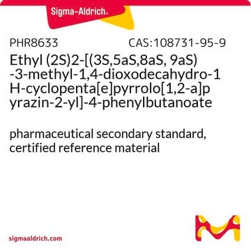 Ethyl (2S)2-[(3S,5aS,8aS, 9aS)-3-methyl-1,4-dioxodecahydro-1H-cyclopenta[e]pyrrolo[1,2-a]pyrazin-2-yl]-4-phenylbutanoate certified reference material, pharmaceutical secondary standard