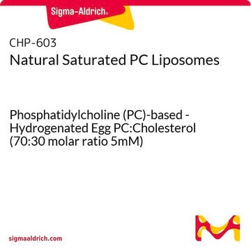 Natural Saturated PC Liposomes Phosphatidylcholine (PC)-based - Hydrogenated Egg PC:Cholesterol (70:30 molar ratio 5mM)