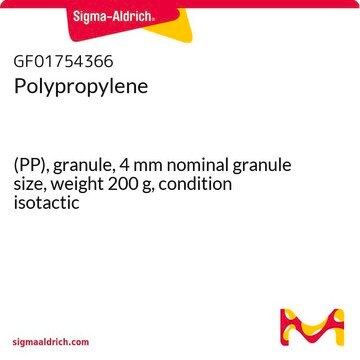 Polypropylene (PP), granule, 4&#160;mm nominal granule size, weight 200&#160;g, condition isotactic